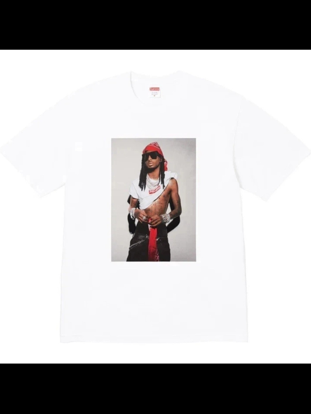 PLAYBOI CARTI X SUPREME T SHIRT IN WHITE BRAND NEW MEDIUM NWT